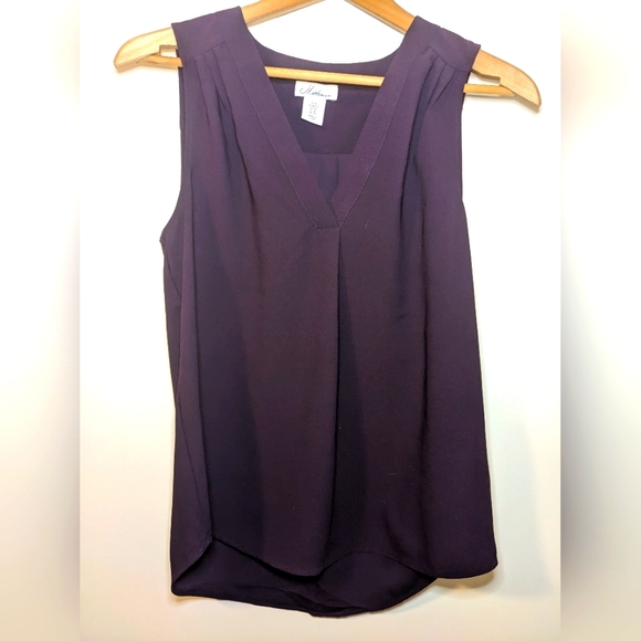 Purple V-Neck Top - Picture 1 of 4